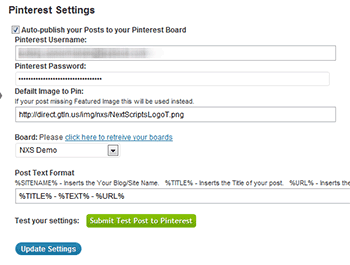 Settings Page