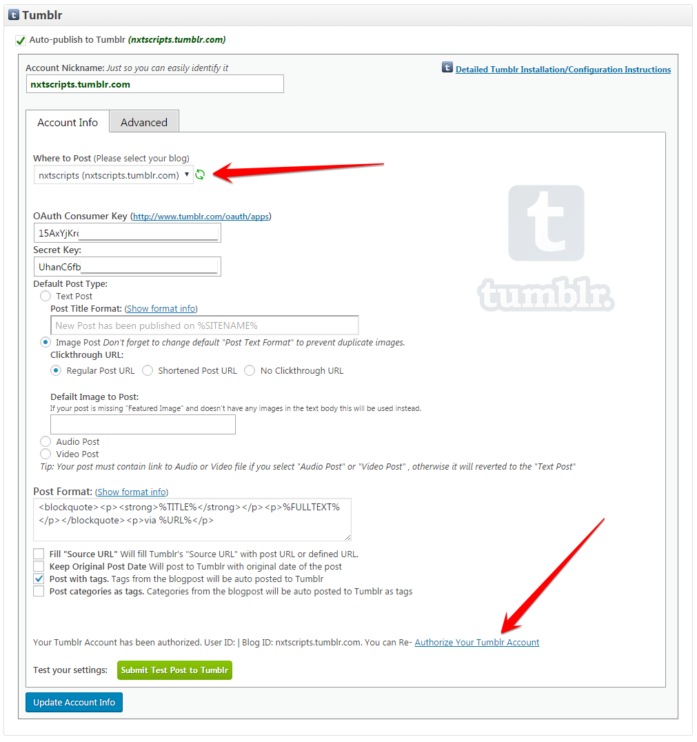 Your tumblr's source
