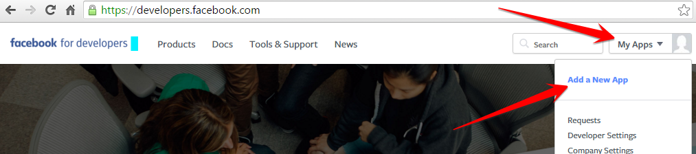 Face book Create New App